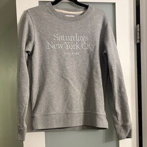 Saturdays New York City sweater women’s size small Heather Gray Sweatshirt